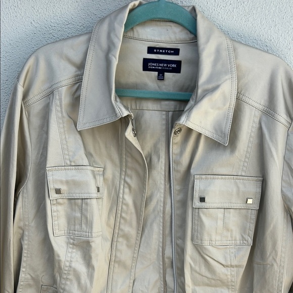 NWT Jones New York Stone Utility Jacket Lightweight Design 3X - Picture 2 of 7